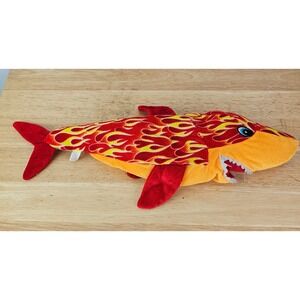 Plush‎ Shark Flames Stuffed Animal Toy Red